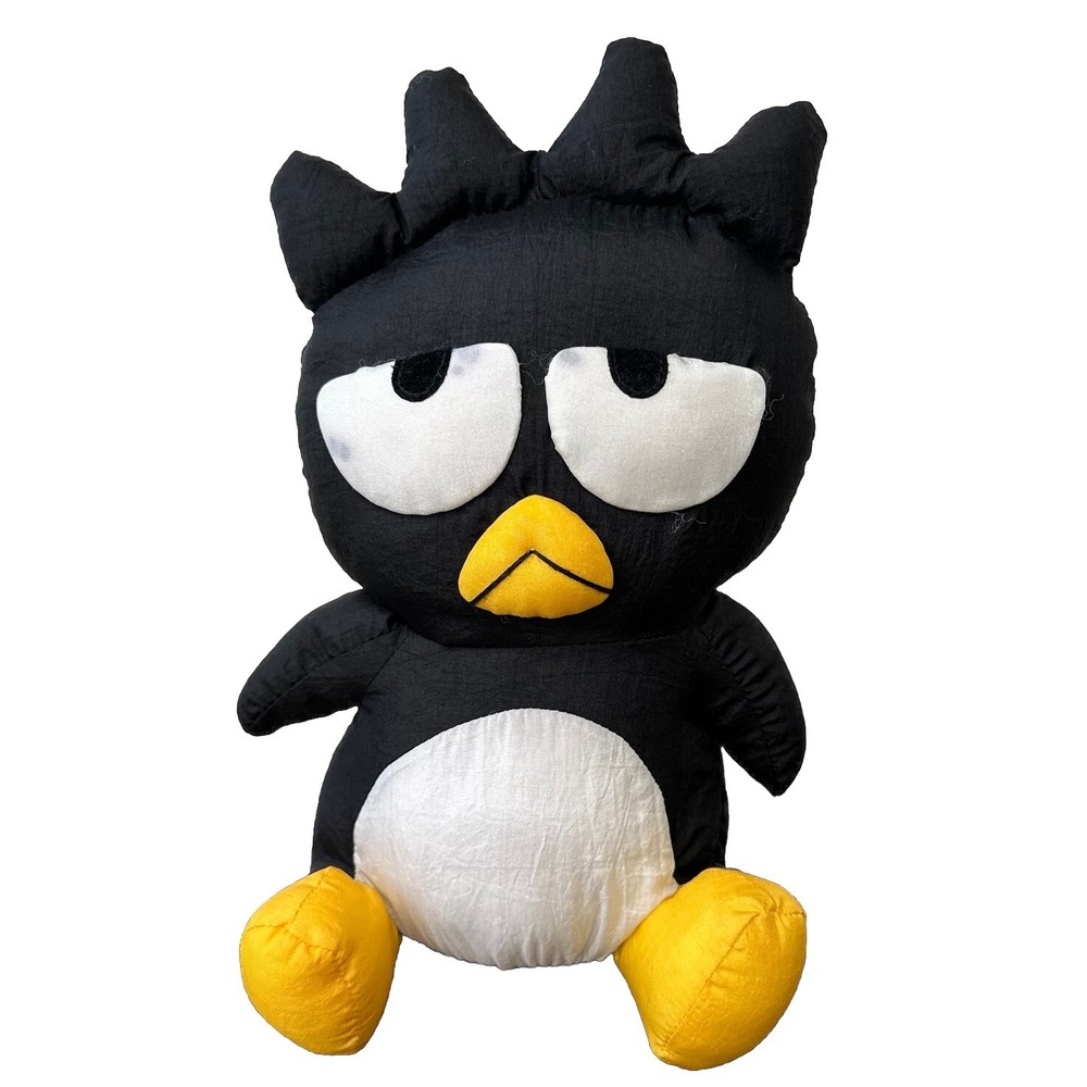 1996 Vintage Sanrio Smiles Hello Kitty Badtz Maru Black Plush Stuffed Animal